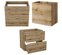 Ensemble de meubles de salle de bain rangement effet chêne 03_0009430