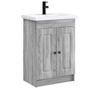 Ensemble de meubles de salle de bain Sonoma, gris, dimensions : 56 x 37,5 x 81 cm