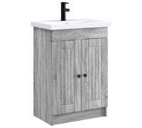 Ensemble de meubles de salle de bain Sonoma, gris, dimensions : 78,5 x 37,5 x 81 cm