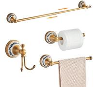 Ensemble de meubles de salle de bains en bronze, porte-serviettes réglable, porte-rouleau de papier toilette, porte-serviettes, crochet, ensemble d'accessoires pour la baignoire, fixation murale, coul