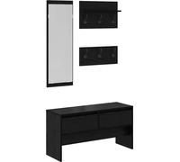 Ensemble de meubles d'entrée 4 pcs Chêne noir Bois d'ingénierie