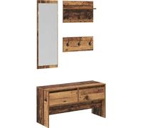 Ensemble de meubles d'entrée avec tiroir 4 pcs Bois ancien