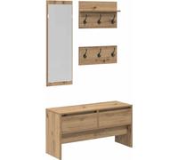 Ensemble de meubles d'entrée avec tiroir 4 pcs Chêne artisan