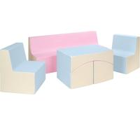 Ensemble de meubles en : 2xfotel+couch+recliner Ensemble de meubles en : 2xfotel+couch+recliner (couleurs : rose, bleu, jaune (pastel))