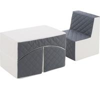 Ensemble de meubles en matelassé : fauteuil+couch Ensemble de meubles en matelassé : fauteuil+couch (couleur : blanc, gris)