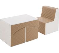 Ensemble de meubles en matelassé : fauteuil+couch Ensemble de meubles en matelassé : fauteuil+couch (couleur : blanc, cappuccino)