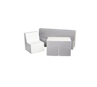 Ensemble de meubles en mousse : chaise Canapé et fauteuil blanc gris