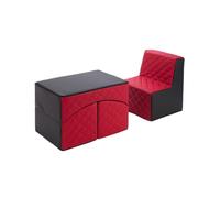 Ensemble de meubles en matelassé : fauteuil+couch Ensemble de meubles en matelassé : fauteuil+couch (couleur : noir-rouge)
