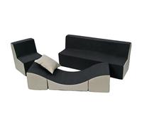 Ensemble De Meubles Enfant: Fauteuil+Canap+ Chaise Longue Gris-Beige
