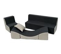 Ensemble De Meubles Enfant: Fauteuil+Canap+ Chaise Longue Gris-Beige
