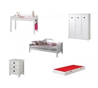 Vipack Ensemble de meubles lit-banquette Amori Blanc