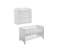 arthur berndt Ensemble de meubles pour bébé Thilo 2 pièces Commode à langer Lit