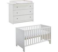 arthur berndt Ensemble de meubles pour bébé Thilo 2 pièces Commode à langer Lit