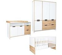 Chambre de bébé Maxim Armoire 3 pièces, lit bébé 70 x 140 cm, commode à langer XXL