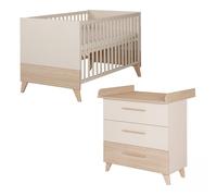 Ensemble De Meubles Pour Bébé ?sidney? Duo ? Pieds Et Poignées En Bois Massif Cachemire / Chêne TU