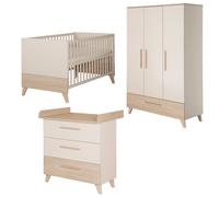 Ensemble De Meubles Pour Bébé ?sidney? Duo ? Pieds Et Poignées En Bois Massif Cachemire / Chêne TU