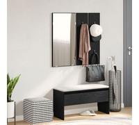 Ensemble de meubles pour couloir vidaXL en bois d'ingénierie chêne noir
