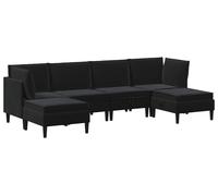 Ensemble de meubles pour le salon 6 pcs Noir Velours