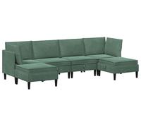Ensemble de meubles pour le salon 6 pcs Vert Mer Velours