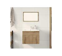 vidaXL Ensemble de meubles de salle de bain 2 pcs bois d'ingénierie chêne artisanal contemporain