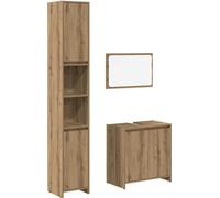 Ensemble de meubles salle de bain 3 pcs bois d'ingénierie