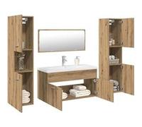 Ensemble de meubles salle de bain 5 pcs bois d ingénierie Marron G