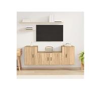 vidaXL Ensemble TV 3 pcs - Chêne sonoma