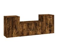 Ensemble de meubles TV 3 pcs Chêne fumé Bois d'ingénierie