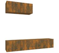 Ensemble de meubles TV 3 pcs Chêne fumé Bois d'ingénierie