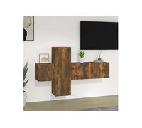 Ensemble de meubles TV 3 pcs Chêne fumé Bois d'ingénierie3120224