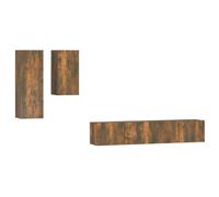 Ensemble de meubles TV 4 pcs Chêne fumé Bois d'ingénierie