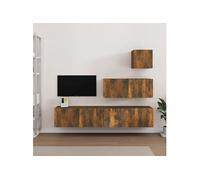 Ensemble de meubles TV 4 pcs Chêne fumé Bois d'ingénierie3114651