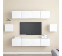 VidaXL Ensemble de meubles TV 6 pcs - Blanc