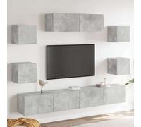 vidaXL Ensemble de Meubles TV 7 pcs Centres de Divertissement Armoires Multimédia Meubles de Salle de Séjour Intérieur Chêne Sonoma Bois d'Ingénierie Marron G