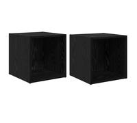 Ensemble de meubles TV modernes - vidaXL - 4 pièces - Chêne noir - 37x35 cm - Bois ingénieré - Super résistant - Durable