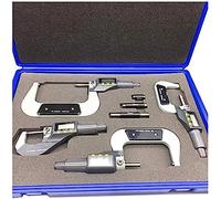 Ensemble de micromètre numérique 0.001mm Mesureur de jauge de précision 4pcs Outil de mesure extérieur 0-25/25-50/50-75-75-100mm Compact Portable Jauge pour les ingénieurs de mécanique DIY Projet de t