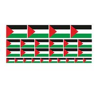 ensemble de mini drapeaux - Pack lisse - 4x 51x31mm+ 12x 33x20mm + 10x 20x12mm - Palestine - Bannières - modélisme, voiture, bureau, maison, école - Set of 26