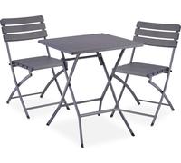 Relaxdays Table pliante et 2 chaises pour balcon