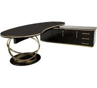Ensemble de mobilier de bureau chic : bureau, commode moderne, table basse, bureau à domicile, 3 pièces.