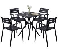 Ensemble de mobilier de jardin Avena comprenant 4 chaises