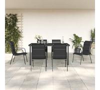 Ensemble de mobilier de jardin comprenant 6 chaises et une table en aluminium. Ensemble de table et chaises pour jardin, idéal pour 6 personnes. Ensemble de table et chaises pour extérieur, table de 1
