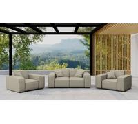 Ensemble de mobilier de jardin Kaiser 2 1 1 pour le jardin et la terrasse, ensemble de salon MALIBU, douillet et confortable, beige foncé