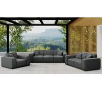 Ensemble de mobilier de jardin Kaiser 3-2-1 pour le jardin et la terrasse, ensemble de salon MALIBU, douillet et confortable, couleur anthracite