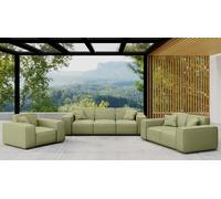 Ensemble de mobilier de jardin Kaiser 3-2-1 pour le jardin et la terrasse, ensemble de salon MALIBU, douillet et confortable, vert clair