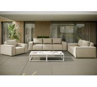 Ensemble de mobilier de jardin Kaiser 3-2-1 pour le jardin, la terrasse, ensemble lounge de jardin SONNE EXCLUSIVE Beige