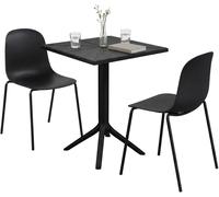 Ensemble de mobilier de jardin Nerra comprenant 2 chaises, couleur noire