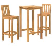 Ensemble de mobilier de jardin pour bar, 3 pièces, finition naturelle