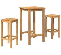 Ensemble de mobilier de jardin pour bar, 3 pièces, finition naturelle