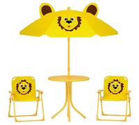 Ensemble de mobilier de jardin pour enfants AIYAPLAY avec chaises pliantes et parasol