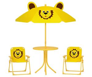 Ensemble de mobilier de jardin pour enfants AIYAPLAY avec chaises pliantes et parasol